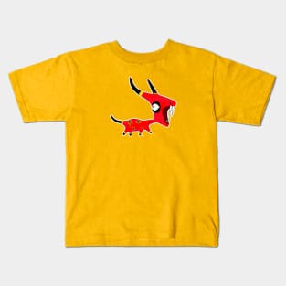 Cute and Scary Red Horned Creature Kids T-Shirt